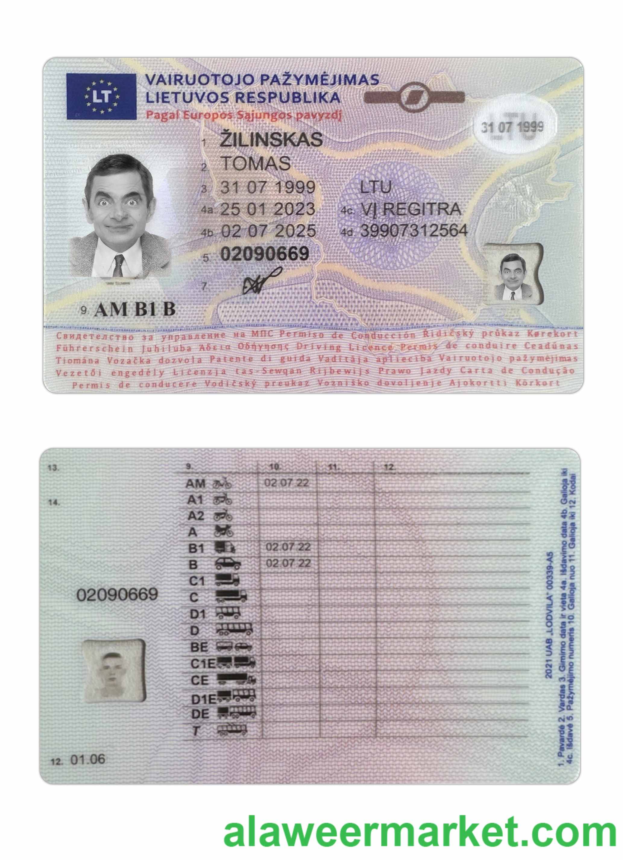 Lithuania driving license 2023-present